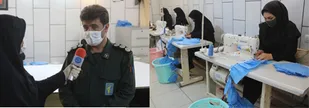 ادامه تولید ماسک در 15کارگاه جهادی بسیج چهارمحال و بختیاری