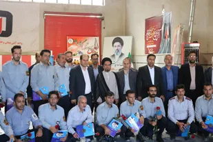 مراسم گرامیداشت روز آتش&zwnj;نشان در خمین برگزار شد