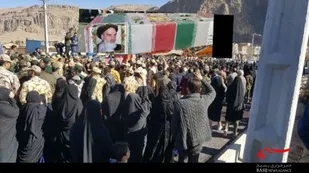 مراسم تشییع پیکر شهید قربانی در لردگان