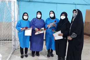 تجلیل از همیاران و امدادگران بسیجی در برنامه واکسیناسیون کووید ۱۹+تصاویر