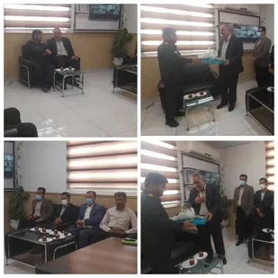 دیدار مدیر آموزش و پرورش با فرمانده سپاه شهرستان کنگان