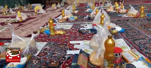 تهیه و توزیع ۵۰ بسته معیشتی در روستای ابرسج شاهرود+ تصاویر
