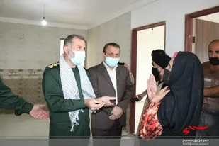 افتتاح و تحویل کلید دو باب منزل محرومان توسط فرمانده سپاه کربلا در بهشهر