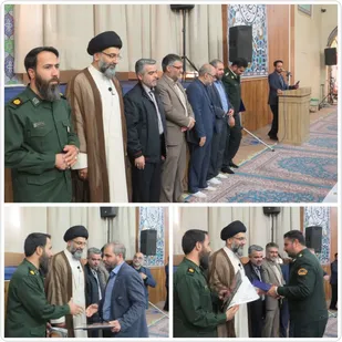 آئین تکریم و معارفه فرمانده انتظامی در نمازجمعه شهرستان پیشوا