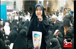 حال و هوای  دختران دهه نودی ساوجی در مراسم گرامیداشت شهیدان راه خدمت