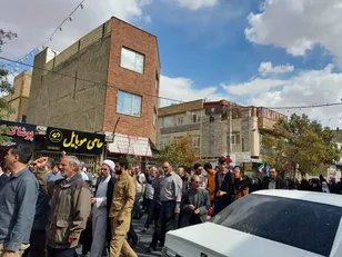 راهپیمایی مردم شازند در همبستگی با مبارزان فلسطینی