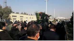 تشییع پیکر مطهر شهید گمنام در شهرفرودگاهی امام خمینی (ره)