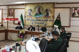 نشست مشترک مسئولین نمایندگی ولی فقیه در نواحی مقاومت بسیج برای بحران کرونا
