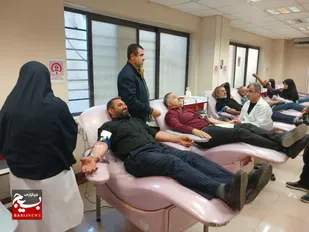 پویش همدلی نذر خون توسط بسیج ورزشکاران مرکز مازندران