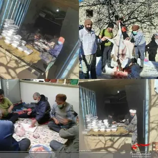توزیع غذای گرم به همت بسیجیان عشایر مانه و سملقان در بین نیازمندان