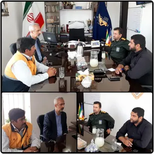 دیدار رئیس اداره برق پیشوا با فرمانده سپاه