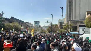 حضور پرشور بسیجیان ناحیه میثم مشهد در حماسه جهانی روز قدس