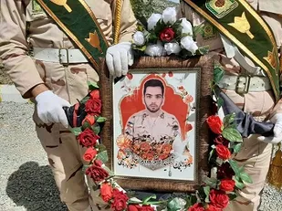 تشییع پیکر مرزبان شهید علی خلیلی در بانه