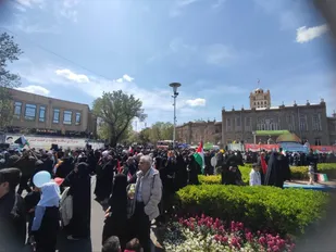 گوشه هایی از راهپیمائی روز قدس تبریز