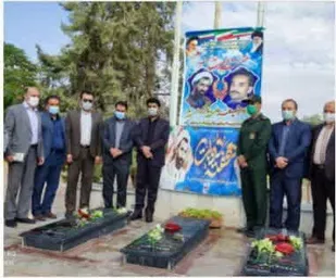 تجدید میثاق مسئولان شهرستان اردستان با شهدای گمنام