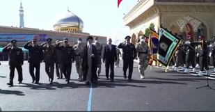 لحظاتی از سان دیدن فرمانده کل قوا از دانشجویان افسری