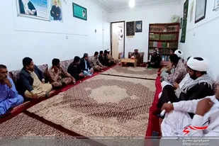 دیدار بسیجیان و پاسداران با امام جمعه شهرستان دلگان