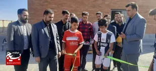 زمین چمن مصنوعی مدرسه شهدای سلیم آبادی فراهان افتتاح شد+تصاویر