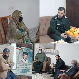 دیدار فرمانده سپاه پیشوا با مادر شهید امامی جعفری