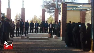 آیین عطرافشانی گلزار شهدای جوادالائمه بجستان برگزار شد