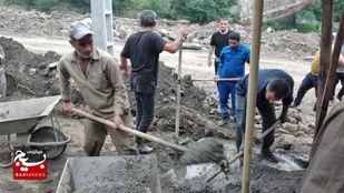 خدمت رسانی در روستای سیل زده دهمیان سوادکوه