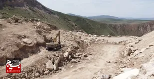 پایش و عارضه یابی از معدن تراورتن پروچ با حضور کارشناسان کلینیک بسیج مهندسین استان اردبیل