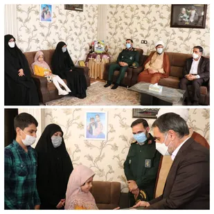 دیدار فرمانده سپاه استان خراسان شمالی با خانواده شهید مرتضی زرهرن