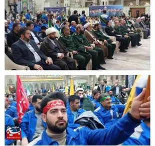 تجمع بزرگ جامعه کارگری و کارفرمایی همراه با تشییع پیکر مطهر ۱۸ شهیدگمنام در حرم امام خمینی(ره)