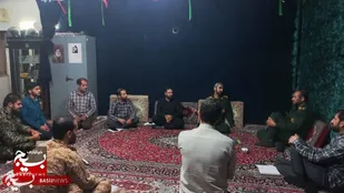 فرمانده ناحیه مقاومت امام حسن مجتبی (ع) از حوزه مقاومت بسیج شهدای مدافع حرم بازدید کرد