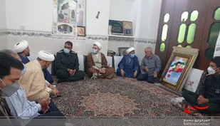 دیدار و سرکشی از خانواده روحانی شهید جمشیدشمس الدینی در شهرستان رابر