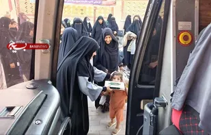 اعزام ۸۸ بانوی بسیجی بندرجاسک به مشهد مقدس