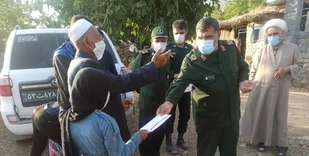 اجرای رزمایش کمک مومنانه تیپ ۴۸فتح و عتبات عالیات در دهستان چین