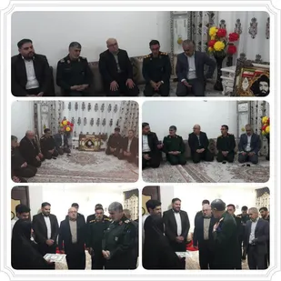 دیدار فرمانده سپاه امیرالمومنین(ع) استان ایلام با خانواده شهید منصور کاظمی