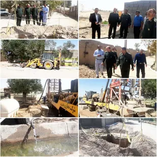 بازدید سرهنگ دهلرویه از پروژه های اصلاح شبکه آبرسانی در روستاهای شهرستان پیشوا