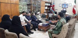 دیدار مسئولین سپاه ناحیه کرمانشاه با فرمانده پشتیبانی منطقه ی غرب ارتش
