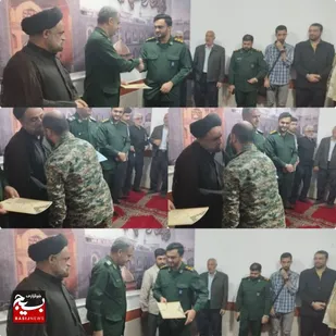 تکریم و معارفه فرمانده حوزه مقاومت یک شهری کربلا سپاه خرمشهر