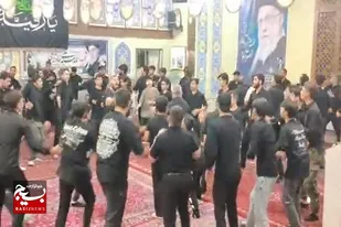 عزاداری هشتمین شب محرم در مسجد جامع قهاوند