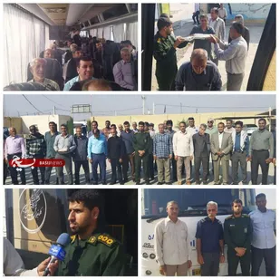 اعزام ۴۴ نفر از بسیجیان بخش رودخانه، شهرستان رودان به مشهد مقدس