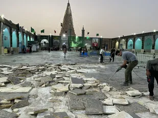 طرح بهسازی صحن حرم دانیال نبی(ع) شوش آغاز شد