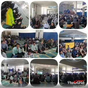 حضور دانش آموزان بسیجی لردگان در نماز جمعه