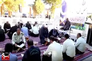 محفل انس با قرآن در مزار شهدای اسدآباد برگزار شد+فیلم