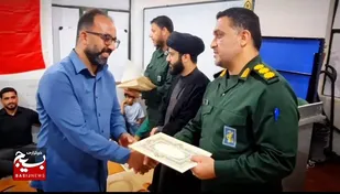 تجلیل از خادمین موکب شهدای شهرستان دیر