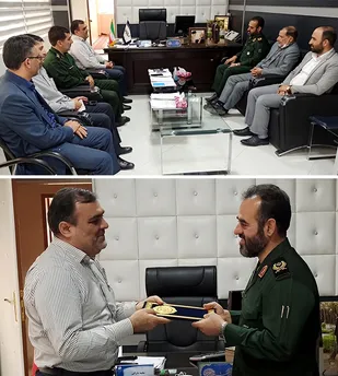 دیدار مدیر مخابرات منطقه سمنان با فرمانده سپاه قائم آل محمد (عج) استان