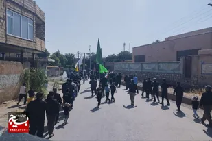 مراسم جاماندگان اربعین در شهر گیان برگزار شد+تصاویر
