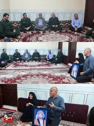 سردار فلاحی با خانواده شهید محمد آلبوغبیش دیدار کردند