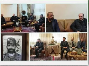 دیدار استاندار تهران و فرماندار پیشوا با خانواده شهید سرلشکر مصطفی اردستانی