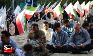 قرائت دعای عرفه در یادمان شهدای هویزه +عکس