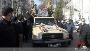 پیکر مطهر شهید مدافع امنیت در ساری تشییع شد