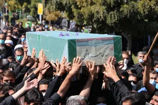تشییع پیکر مطهر شهید مدافع حرم تیپ فاطمیون سید ظاهر هاشمی
