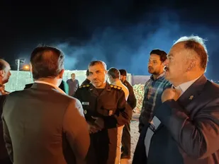 بازدید فرمانده ناحیه شهید منتظر قائم یزد از پروژه عمرانی منطقه محمد آباد